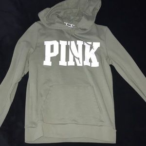 VS Pink sage green hoodie